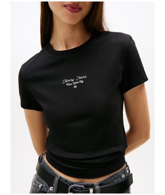 Γυναικείο T-shirt Μαύρο Tommy Jeans DW0DW21542-BDS