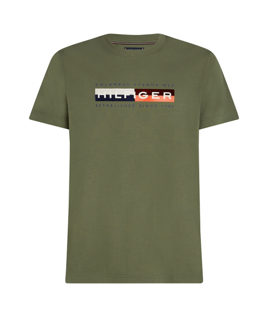Ανδρικό T-shirt Λαδί Tommy Hilfiger MW0MW40014-PLI