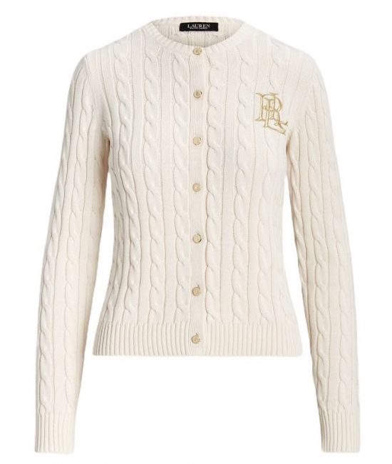Γυναικεία Ralhan Πλεκτή Ζακέτα Εκρού Ralph Lauren 200932225001-101