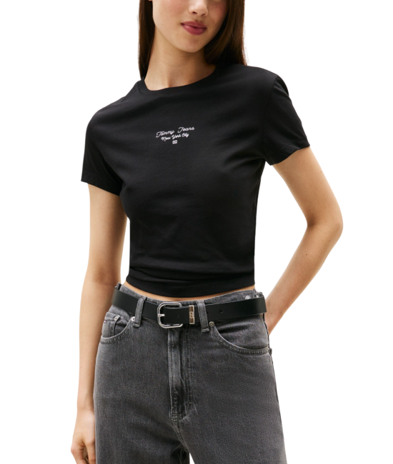 Γυναικείο T-shirt Μαύρο Tommy Jeans DW0DW21542-BDS