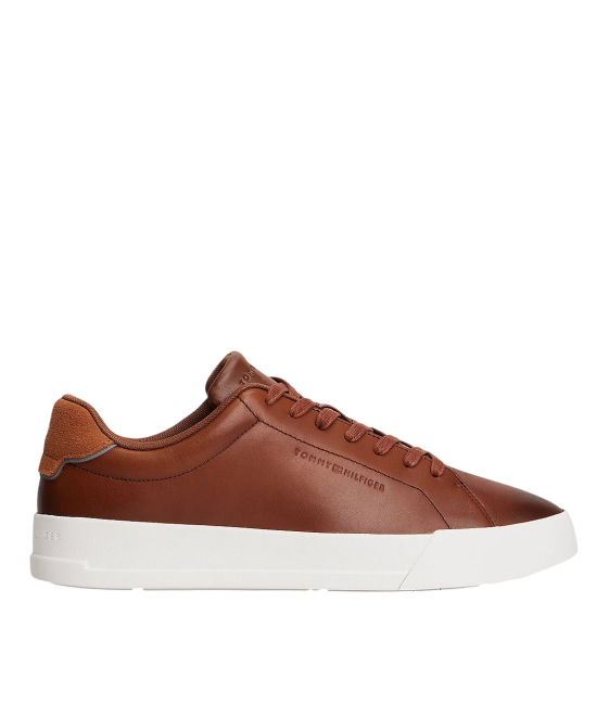 Ανδρικά Δερμάτινα Sneakers Καφέ Tommy Hilfiger FM0FM05729-GVI