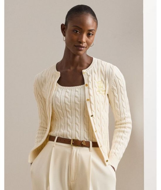 Γυναικεία Ralhan Πλεκτή Ζακέτα Εκρού Ralph Lauren 200932225001-101