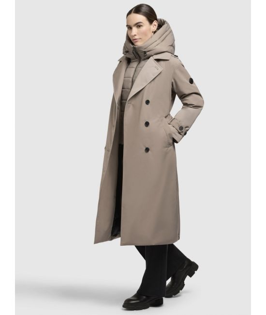 Γυναικεία Elena Καπαρντίνα Γκρι Khujo KJ1267CO253-123 GREIGE