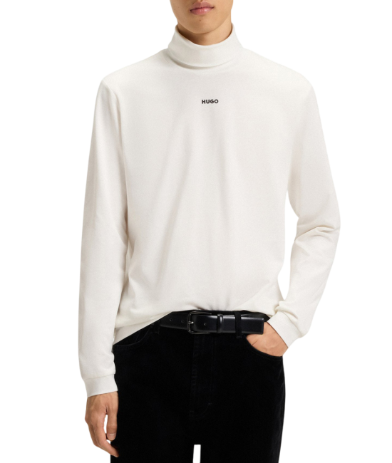 Ανδρικό Daporollo Μακρυμάνικο T-Shirt Λευκό Hugo 50547372-102