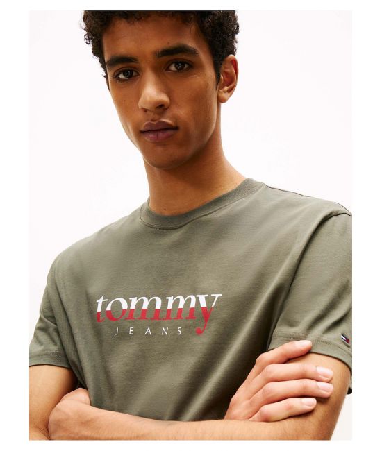 Ανδρικό T-shirt Χακί Tommy Jeans DM0DM21978-MRH