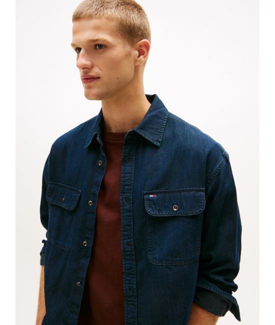Ανδρικό Τζιν Πουκάμισο Navy Μπλε Tommy Jeans DM0DM22122-1BJ