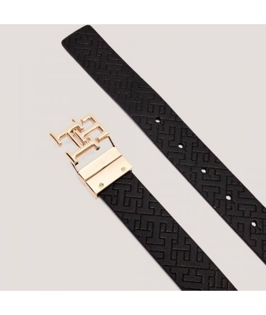 Γυναικεία Δερμάτινη Ζώνη Μαύρη Tommy Hilfiger AW0AW18019-0GJ