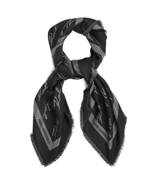 Γυναικείο K/Signature Φουλάρι Μαύρο Karl Lagerfeld A4W33034-999 BLACK