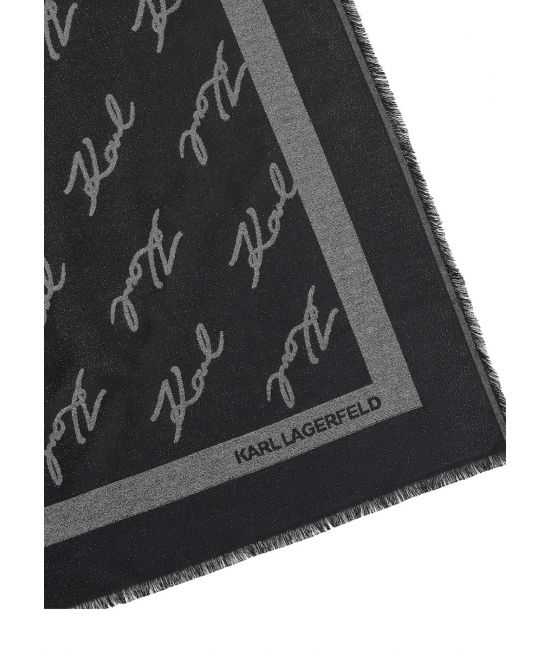 Γυναικείο K/Signature Φουλάρι Μαύρο Karl Lagerfeld A4W33034-999 BLACK