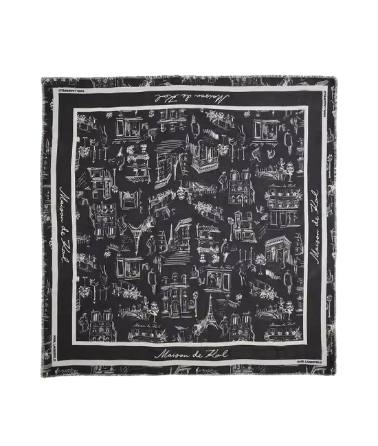 Γυναικείο K/Sketch Φουλάρι Μαύρο Karl Lagerfeld A4W33116-999 BLACK