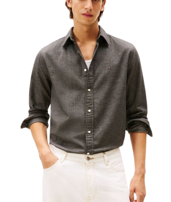 Ανδρικό Πουκάμισο Γκρι Tommy Hilfiger MW0MW40475-PR2