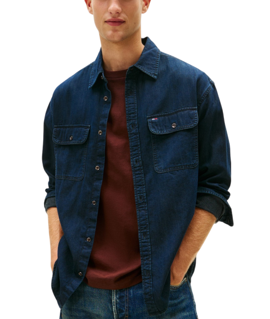 Ανδρικό Τζιν Πουκάμισο Navy Μπλε Tommy Jeans DM0DM22122-1BJ