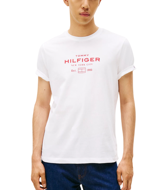 Ανδρικό T-shirt Λευκό Tommy Hilfiger MW0MW40002-YBR