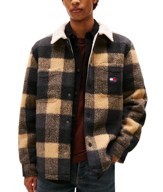 Ανδρικό Teddy Overshirt Μαύρο Tommy Jeans DM0DM22010-BDS