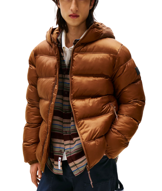 Ανδρικό Μπουφάν Καφέ Tommy Jeans DM0DM22044-GVP
