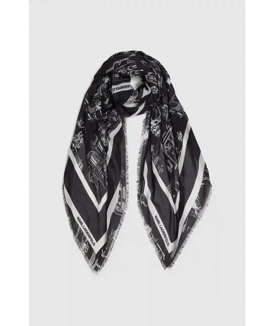 Γυναικείο K/Sketch Φουλάρι Μαύρο Karl Lagerfeld A4W33116-999 BLACK