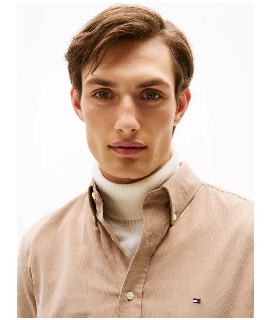 Ανδρικό Κοτλέ Πουκάμισο Μπεζ Tommy Hilfiger MW0MW40486-AFE