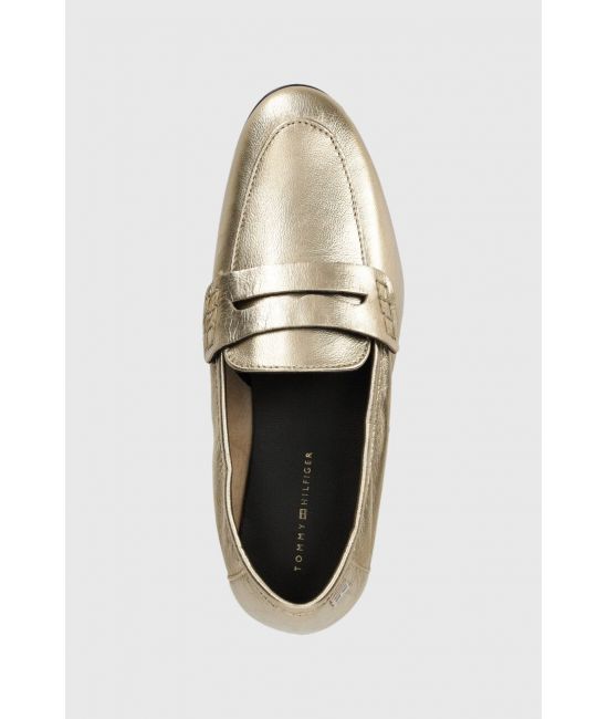 Γυναικεία Δερμάτινα Essential Loafers Χρυσά Tommy Hilfiger FW0FW07864-0HS