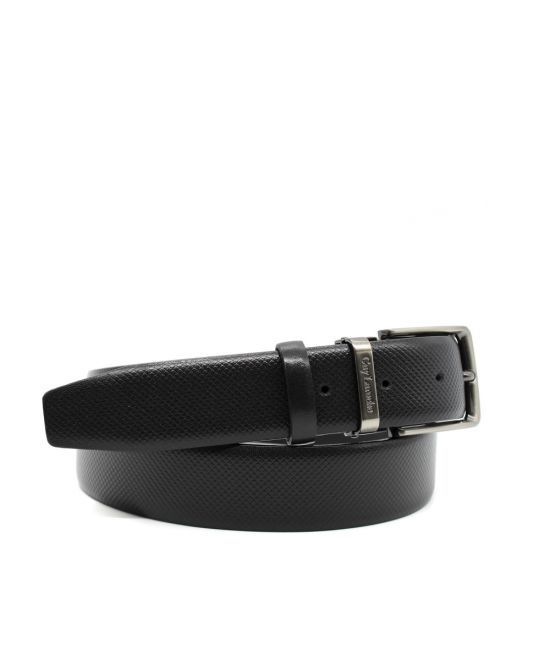 Ανδρική Δερμάτινη Ζώνη Μαύρη Guy Laroche GL307-BLACK
