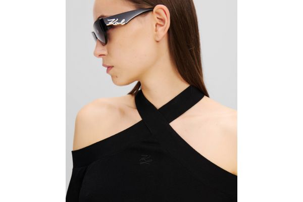 Γυναικείο Φόρεμα Μαύρο Karl Lagerfeld 246W1317-999 BLACK
