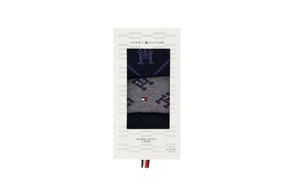 Γυναικείες TH Monogram Κάλτσες 3 Τεμαχίων Tommy Hilfiger 701229863-001