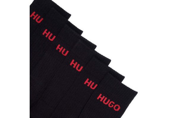 Ανδρικές Κάλτσες 6 Τεμαχίων Μαύρες Hugo 50510187-001
