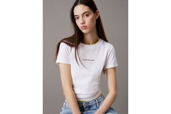Γυναικείο Slim T-shirt Λευκό Calvin Klein J20J225252-YAA