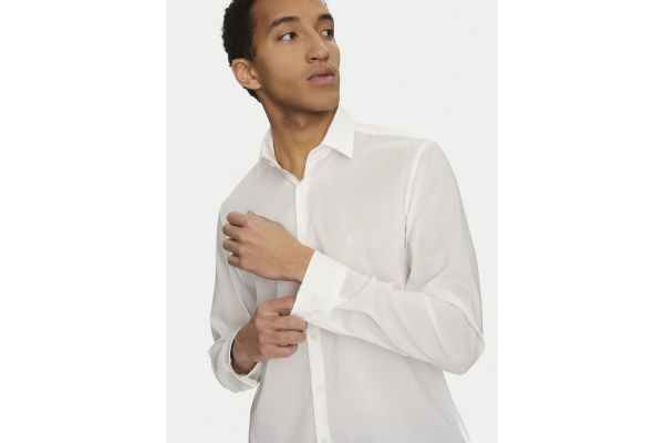 Ανδρικό Πουκάμισο Λευκό Calvin Klein K10K114356-YAF