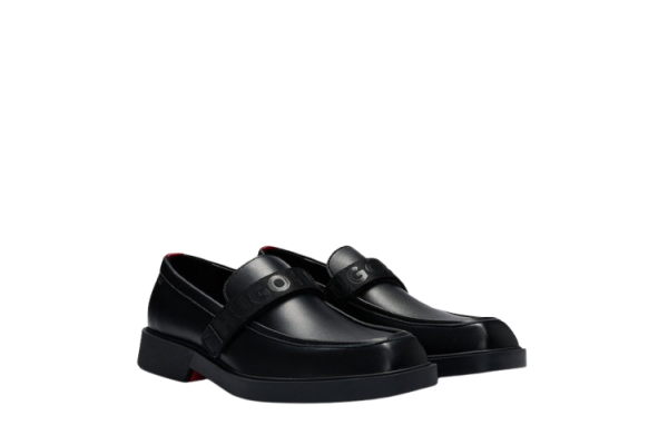 Ανδρικά Δερμάτινα Iker Mocc Loafers Μαύρα Hugo 50536228-001