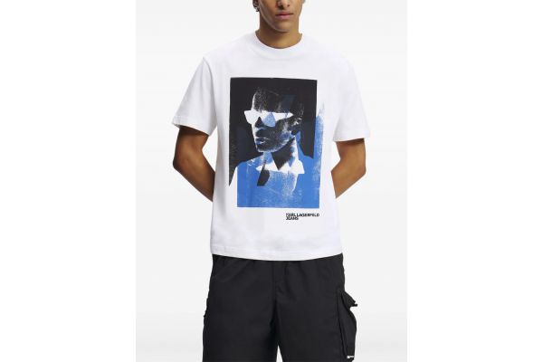 Ανδρικό T-shirt Λευκό Karl Lagerfeld Jeans A2M17036-100 WHITE