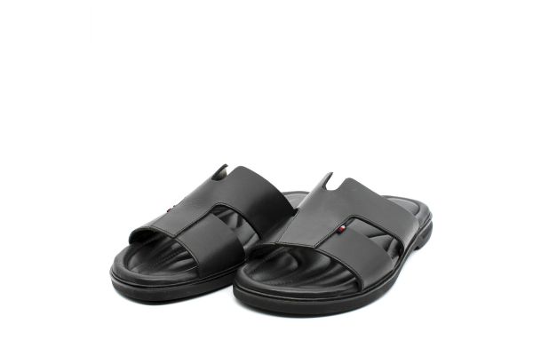 Ανδρικά Δερμάτινα Σανδάλια Μαύρα Tommy Hilfiger FM0FM05357-BDS
