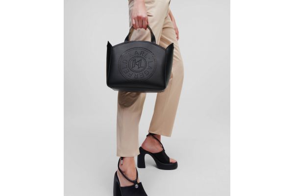 Γυναικεία Δερμάτινη K/Circle Tote Τσάντα Μαύρη Karl Lagerfeld A1W30058-999 Black