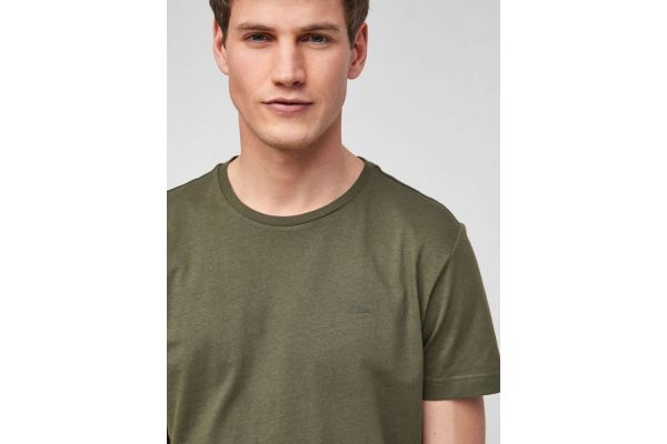 Ανδρικό T-Shirt Χακί S.Oliver 2057430-7940