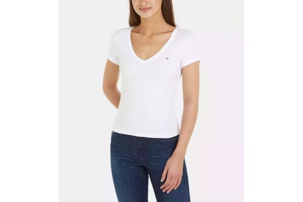 Γυναικείο Slim Essential T-shirt Λευκό Tommy Jeans DW0DW17385-YBR
