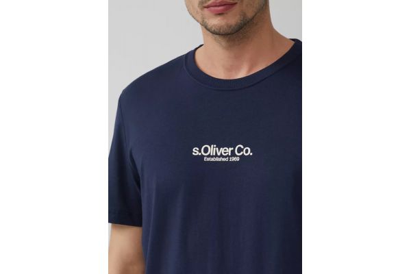 Ανδρικό T-shirt Navy Μπλε S.Oliver 2166827-58D1