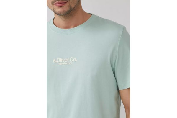Ανδρικό T-shirt Γαλάζιο S.Oliver 2166827-60D1
