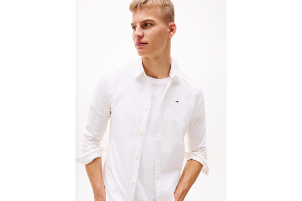 Ανδρικό Πουκάμισο Λευκό Tommy Jeans DM0DM04405-100