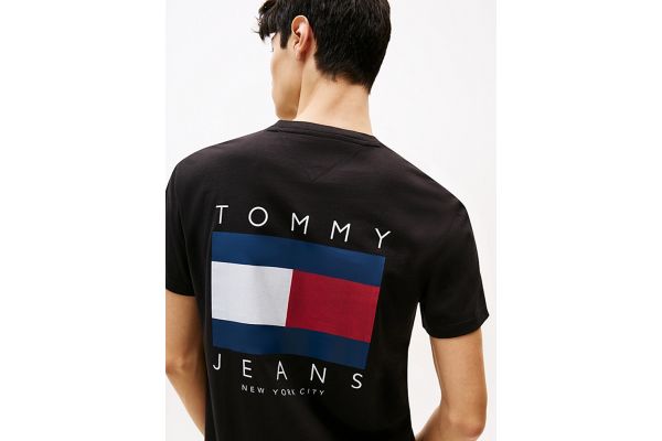 Ανδρικό T-shirt Μαύρο Tommy Jeans DM0DM21910-BDS