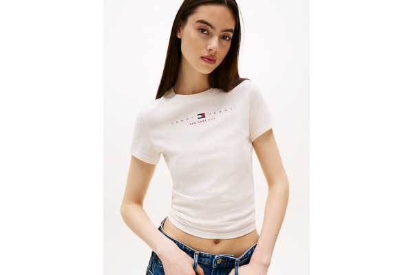 Γυναικείο T-shirt Off White Tommy Jeans DW0DW21422-YBH