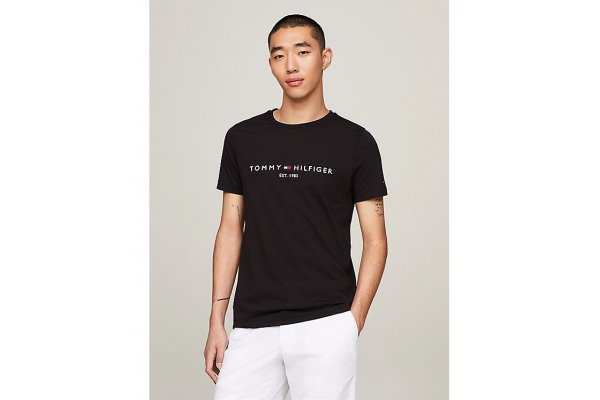 Ανδρικό T-shirt Μαύρο Tommy Hilfiger MW0MW11465-BAS