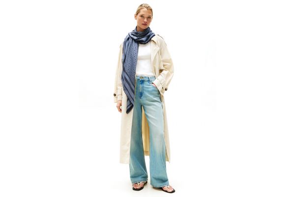 Γυναικείο TH Monogram Φουλάρι Μπλε Tommy Hilfiger AW0AW17493-DW6