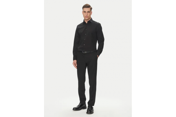 Ανδρικό Πουκάμισο Μαύρο Calvin Klein LV019EU001-XNT