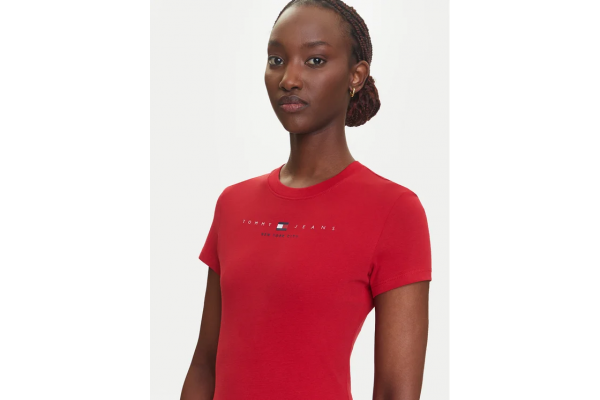 Γυναικείο T-shirt Κόκκινο Tommy Jeans DW0DW21422-XLE