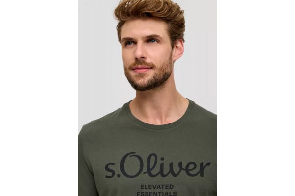 Ανδρικό T-shirt Λαδί S.Oliver 2139909-79D1