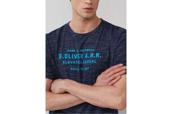 Ανδρικό T-shirt Navy Μπλε S.Oliver 2161564-58D1