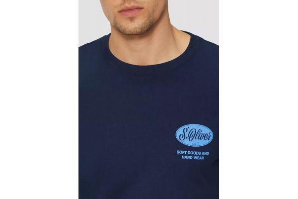 Ανδρικό T-Shirt Navy Μπλε S.Oliver 2164753-58D2