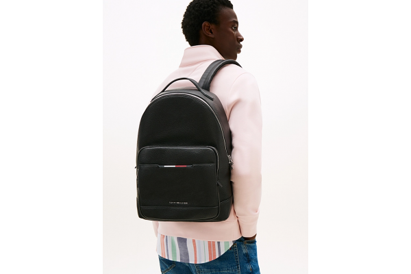 Ανδρική TH Central Τσάντα Πλάτης Μαύρη Tommy Hilfiger AM0AM13483-BDS