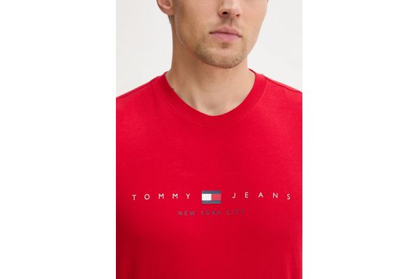 Ανδρικό T-shirt Κόκκινο Tommy Jeans DM0DM21911-XLE