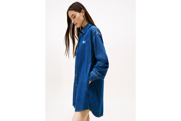 Γυναικείο Τζιν Φόρεμα-Πουκαμίσα Μπλε Tommy Jeans DW0DW21420-1A4