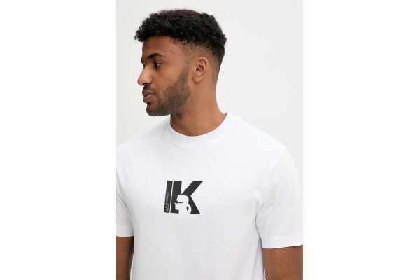 Ανδρικό T-shirt Λευκό Karl Lagerfeld Jeans A3M17057-100 WHITE